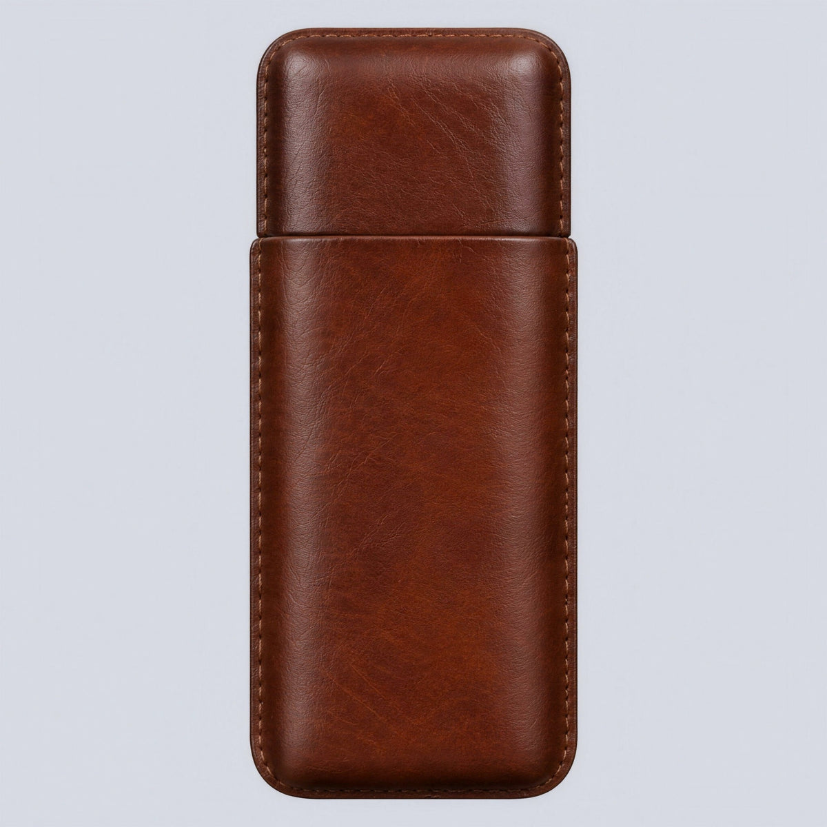 Churchill Reserve brown leather cigar case closed