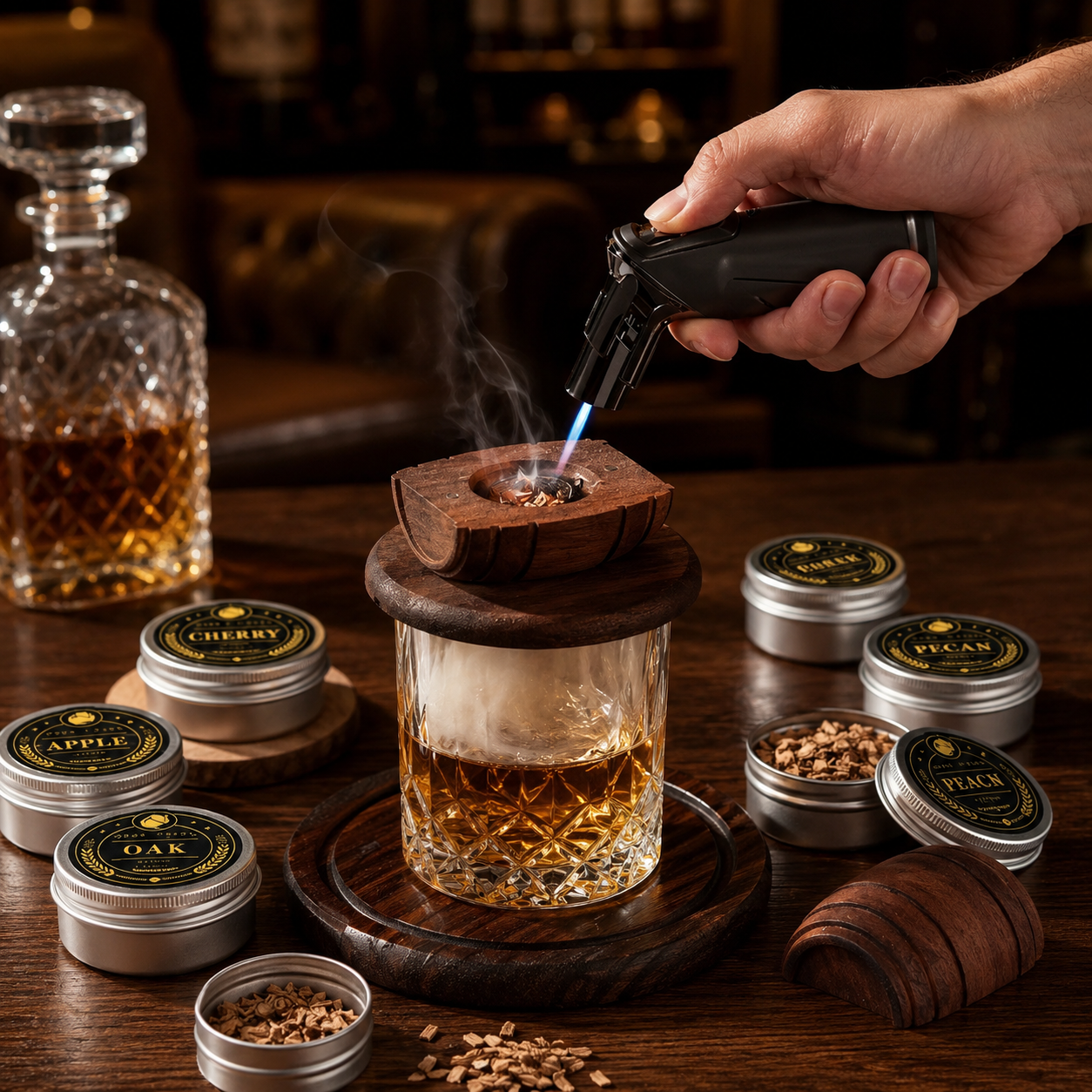 Whisky Smoker Kit with Torch — Edinburgh Reserve