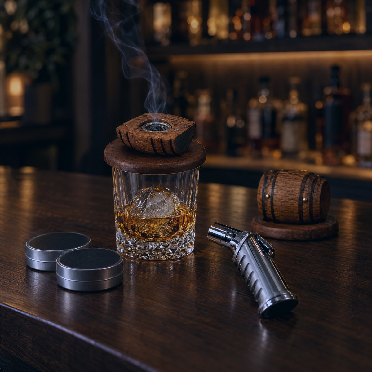 Edinburgh Reserve on a bar at night