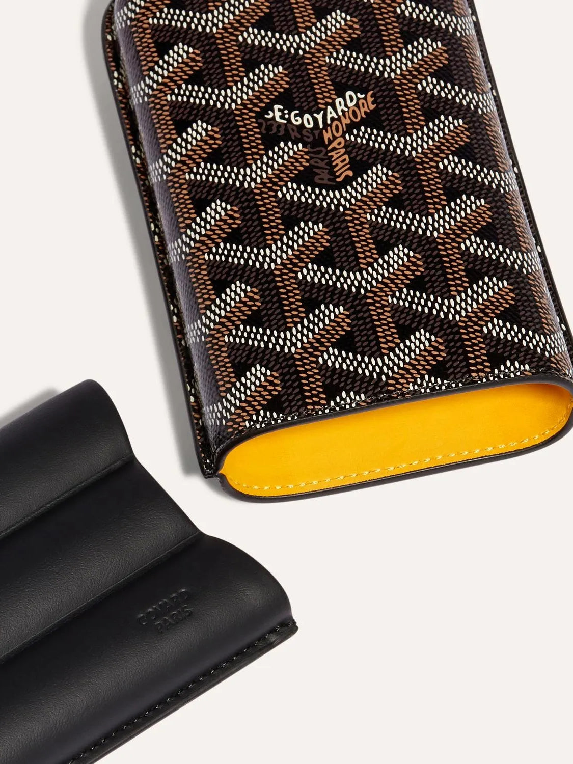 Three-Cigar Hard-Shell Leather Travel Case — Trocadéro Reserve