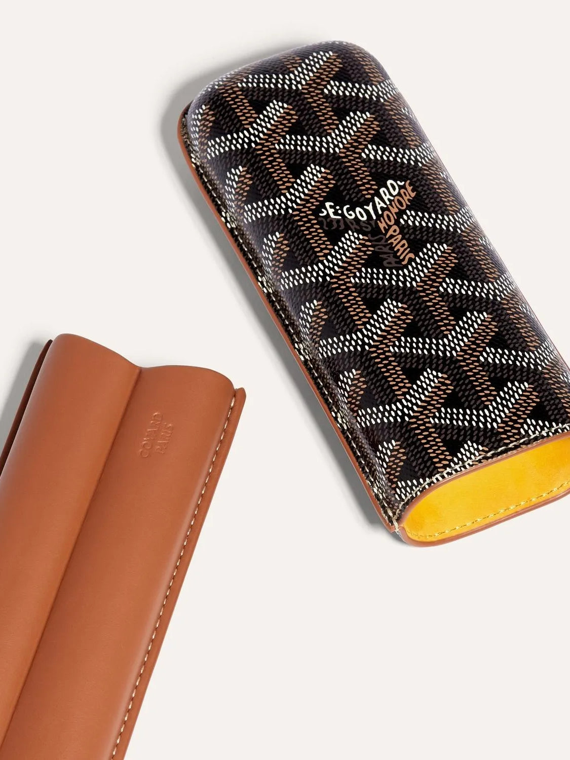 Two-Cigar Hard-Shell Leather Travel Case — Marais Reserve