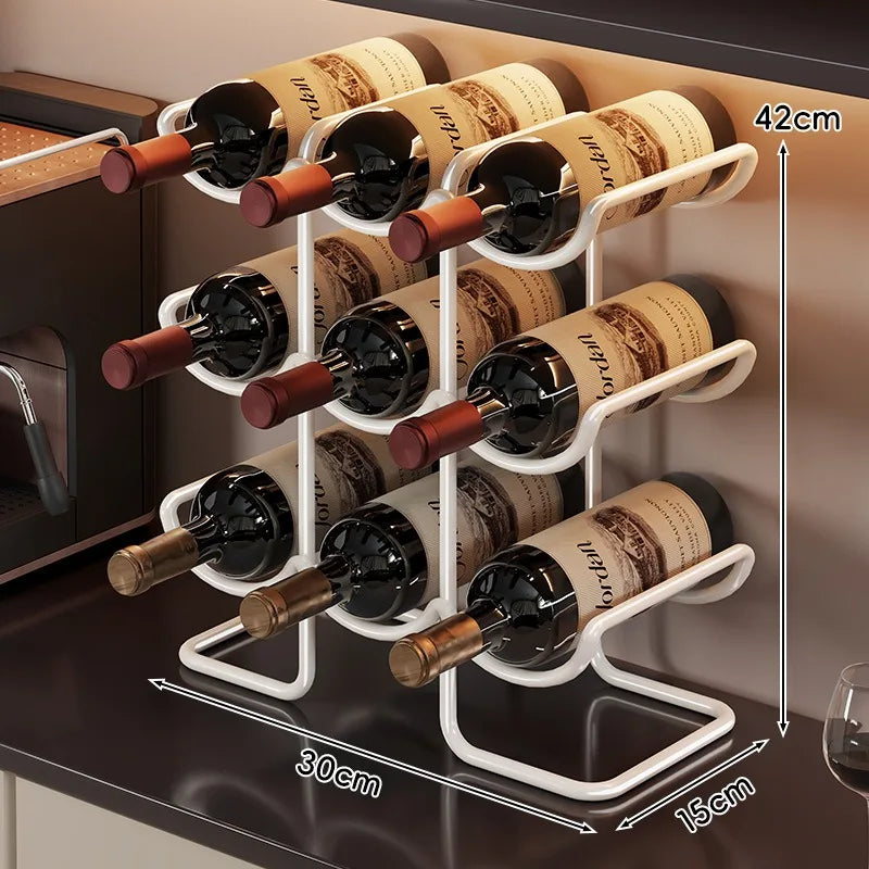 Tiered Wine Bottle & Glass Rack — Cellar Reserve