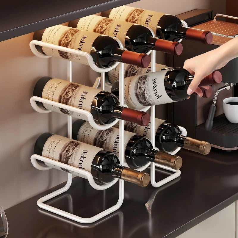 Tiered Wine Bottle & Glass Rack — Cellar Reserve