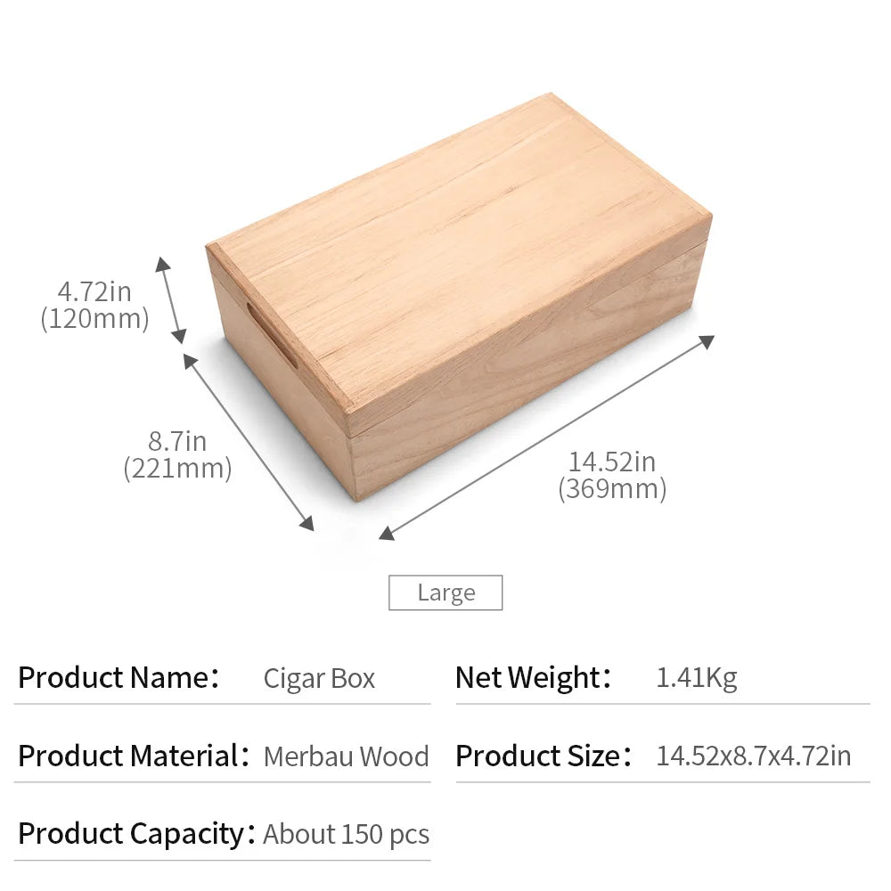 Unpainted Cedar Multi-Zone Humidor, 110 or 150 Cigars — Atelier Reserve