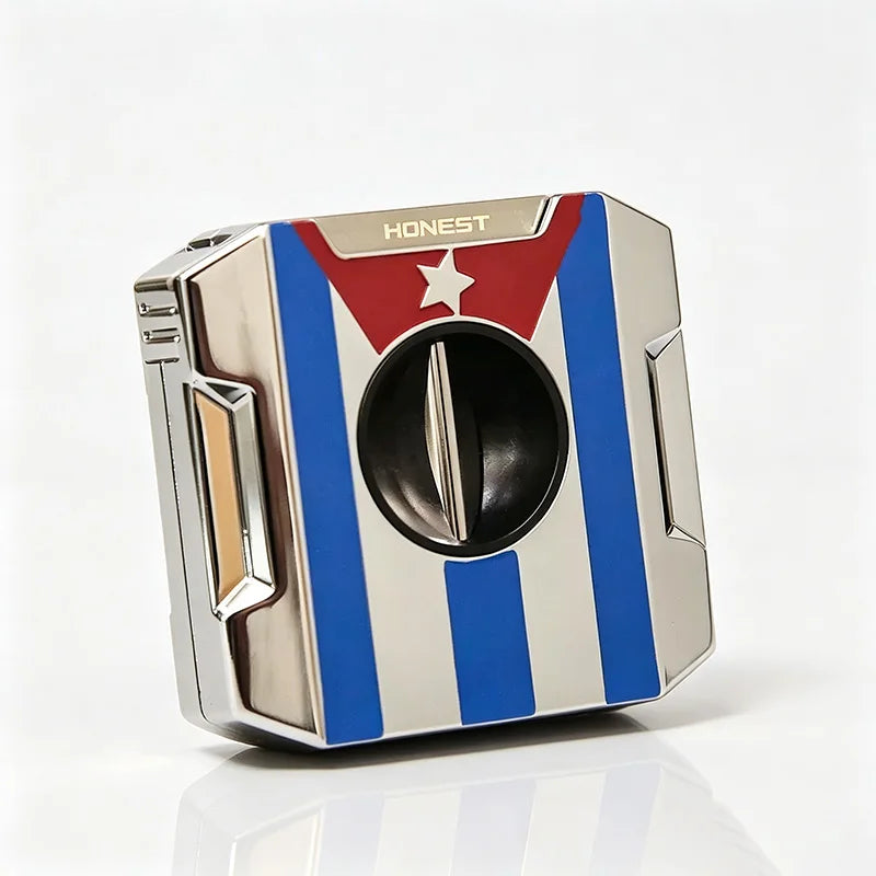 4-in-1 Cigar Cutter with V-Cut, Straight Cut & Punch — Quadrant Reserve