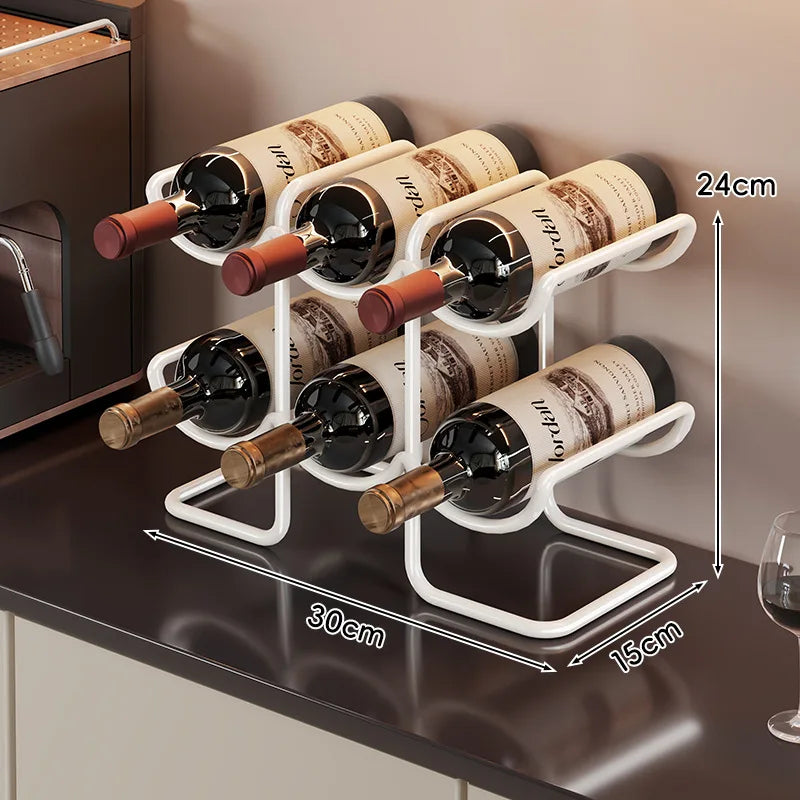 Tiered Wine Bottle & Glass Rack — Cellar Reserve