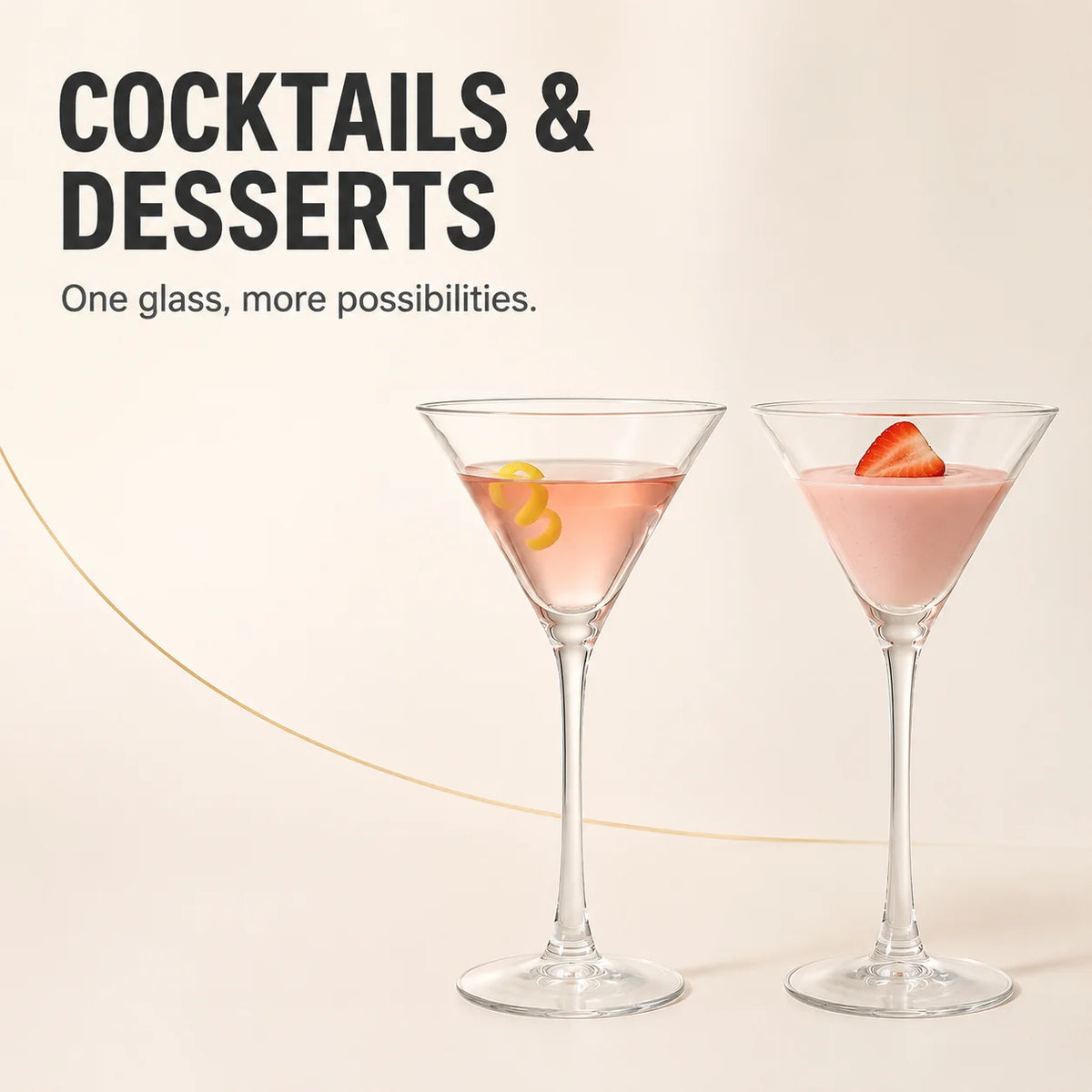 130 ml Stemmed Cocktail Glasses — Milano Reserve