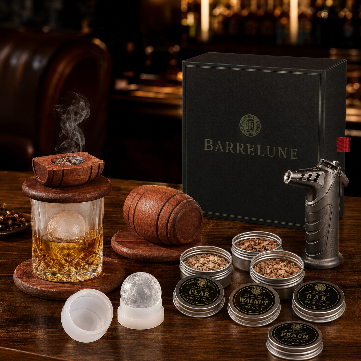 Whisky Smoker Kit with Torch — Edinburgh Reserve