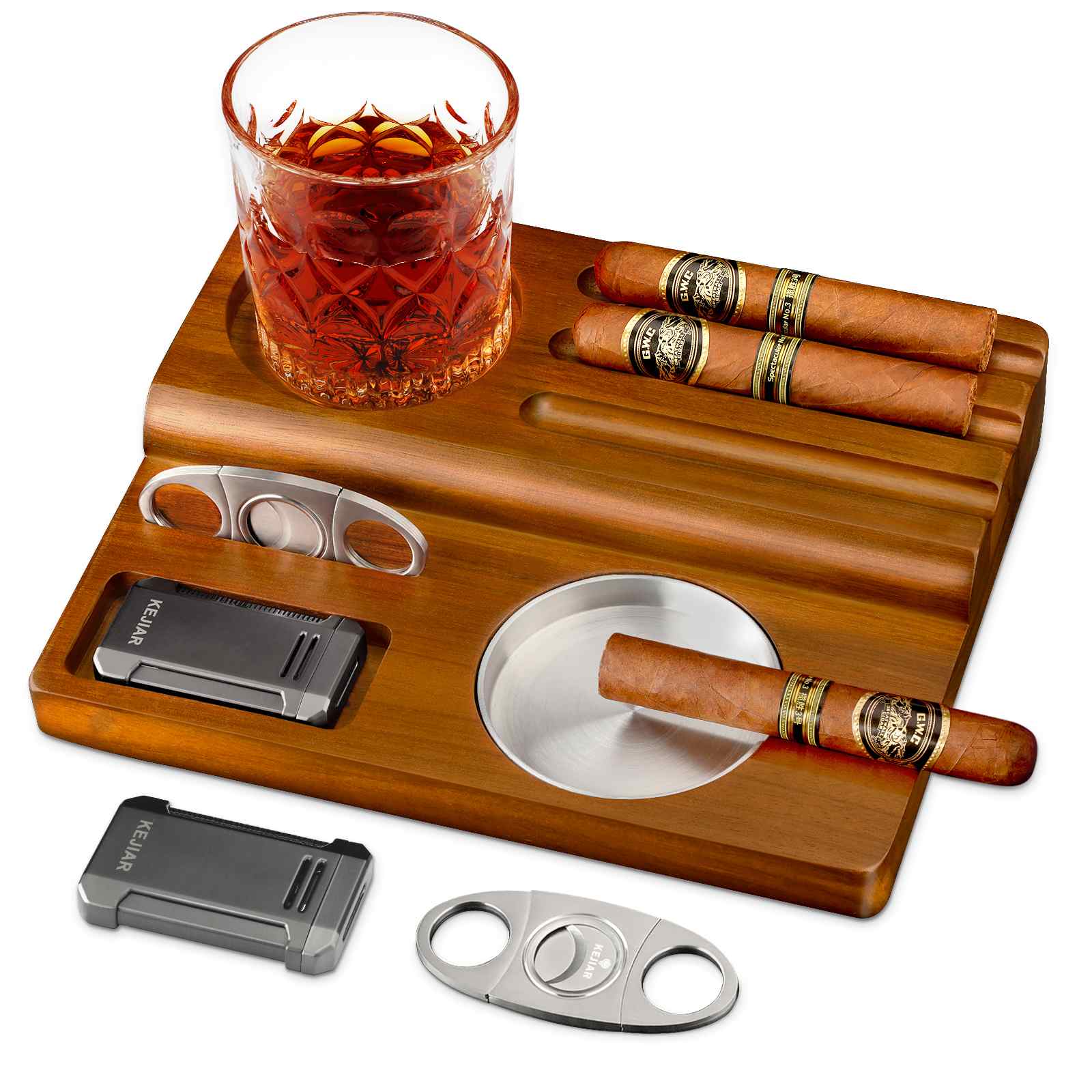 Wooden Cigar Ashtray Gift Set — Gentleman’s Reserve