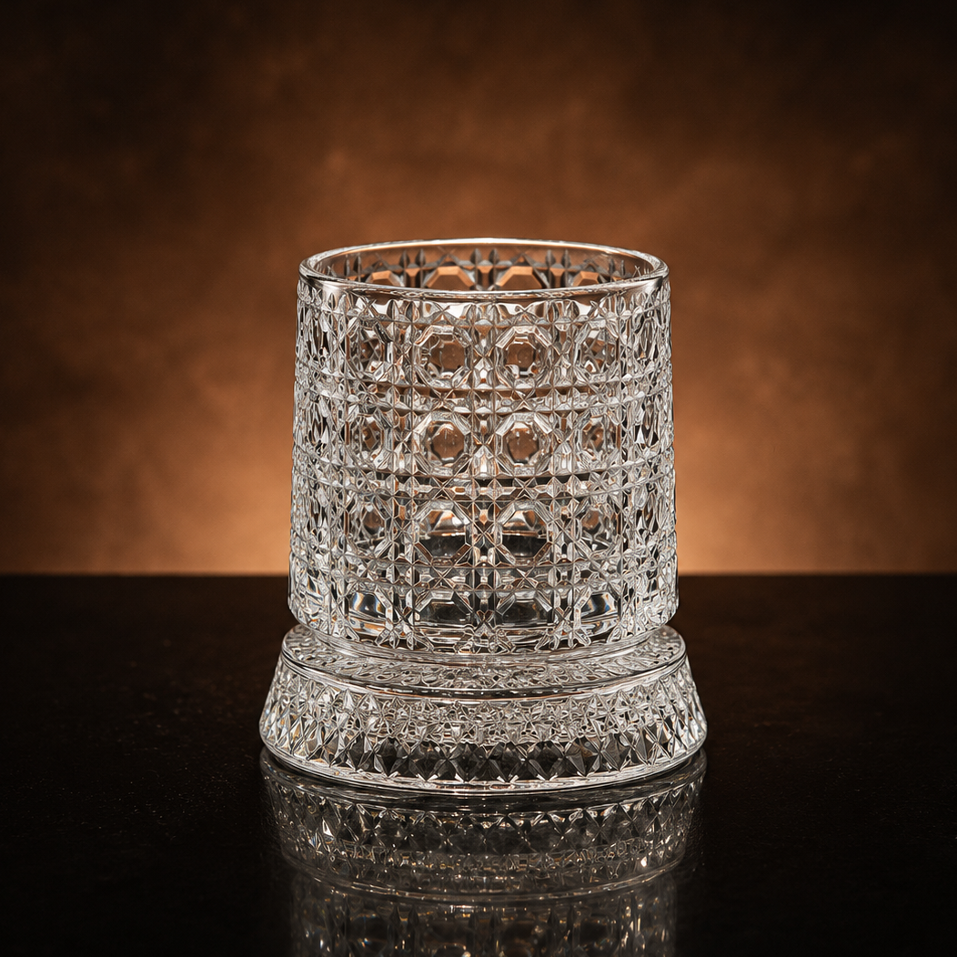 360° Spinning Crystal Whisky Glass — Astra Reserve