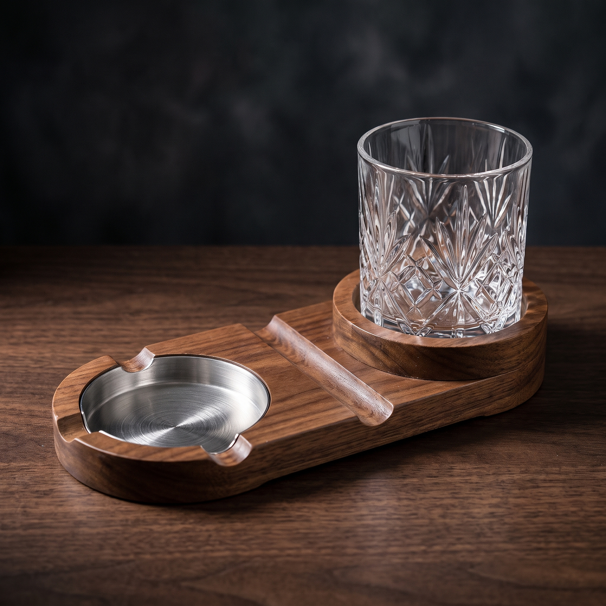Cigar Ashtray & Whisky Tray — product angle