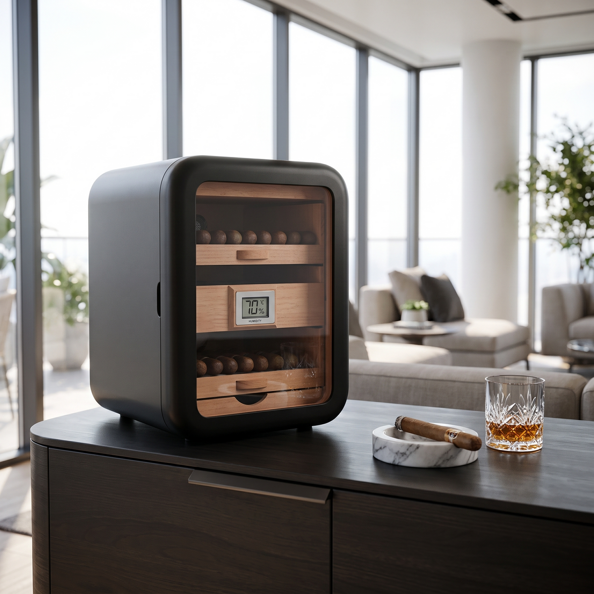 Vitrine Reserve — Black, modern lounge