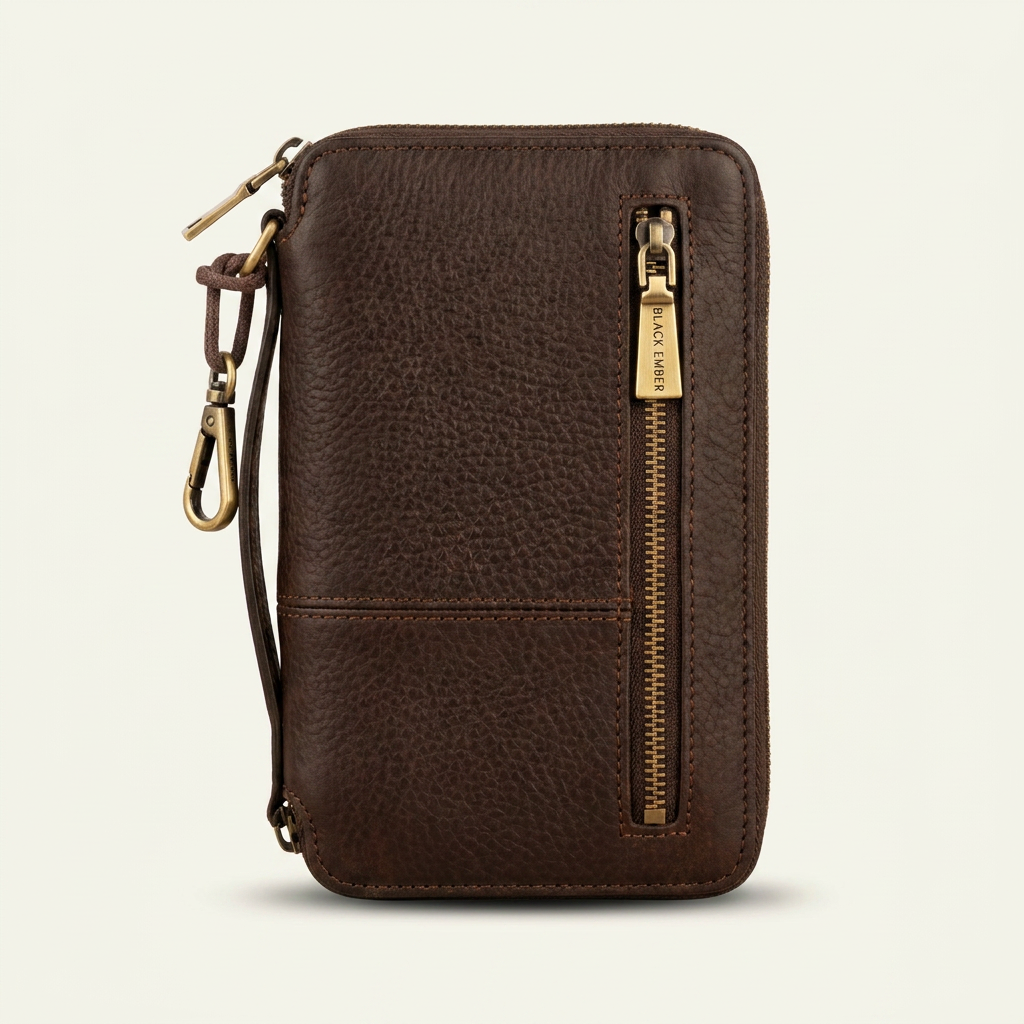 Leather Cigar Travel Organizer — Havana Noir