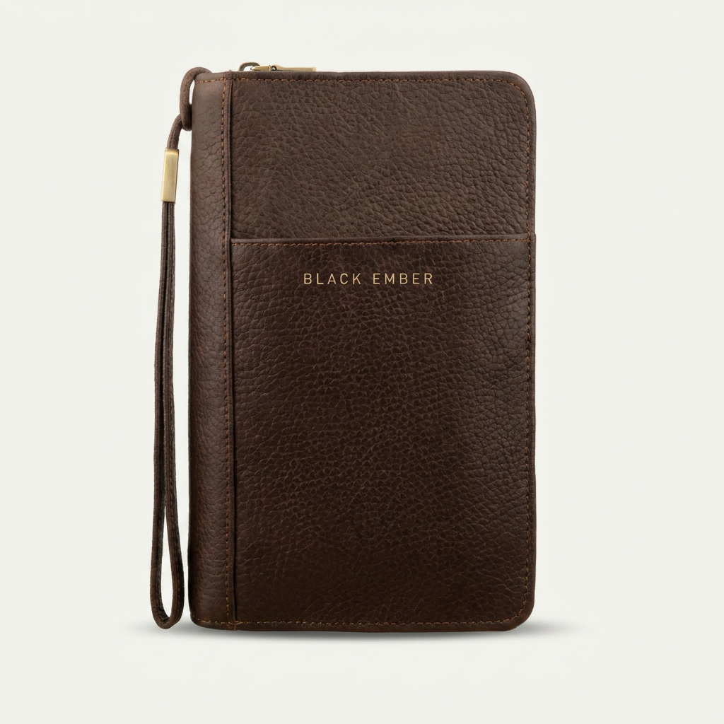 Leather Cigar Travel Organizer — Havana Noir