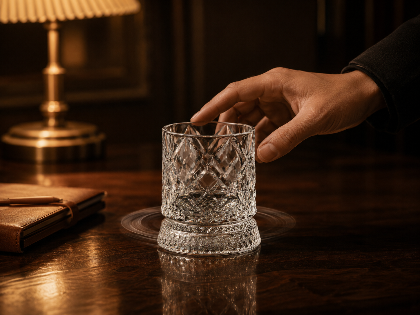 360° Spinning Crystal Whisky Glass — Astra Reserve