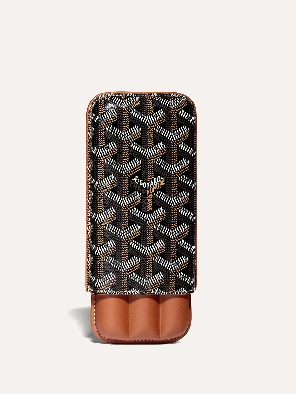 Three-Cigar Hard-Shell Leather Travel Case — Trocadéro Reserve