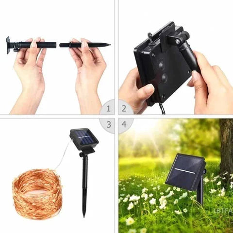 Pisca Pisca Solar de Jardim Impermeável | SparkGlow