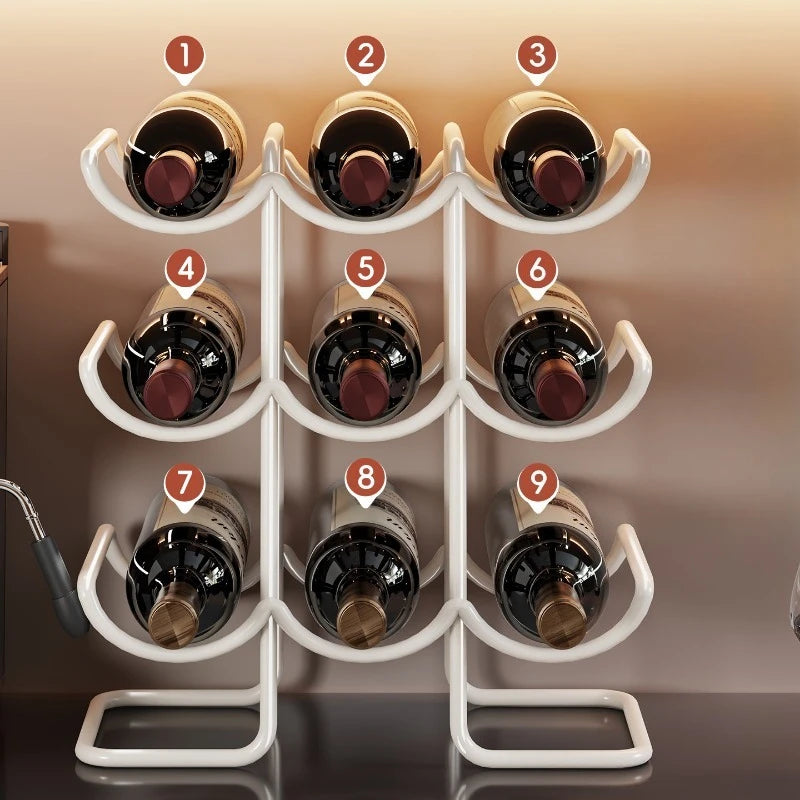 Tiered Wine Bottle & Glass Rack — Cellar Reserve