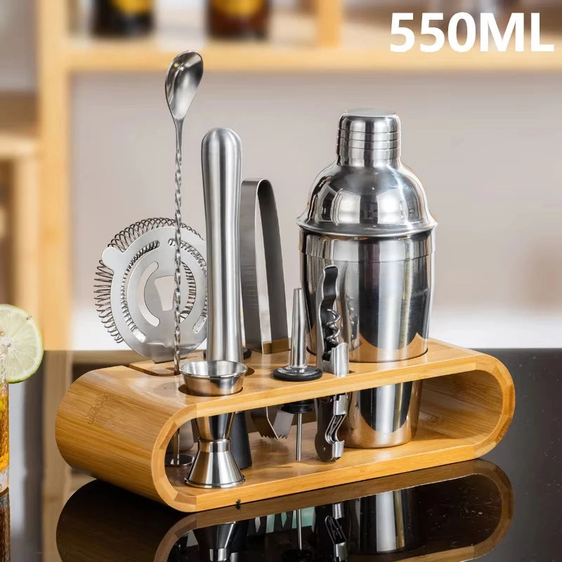 10-Piece Bartender Kit with Bamboo Stand — Barkeep Reserve