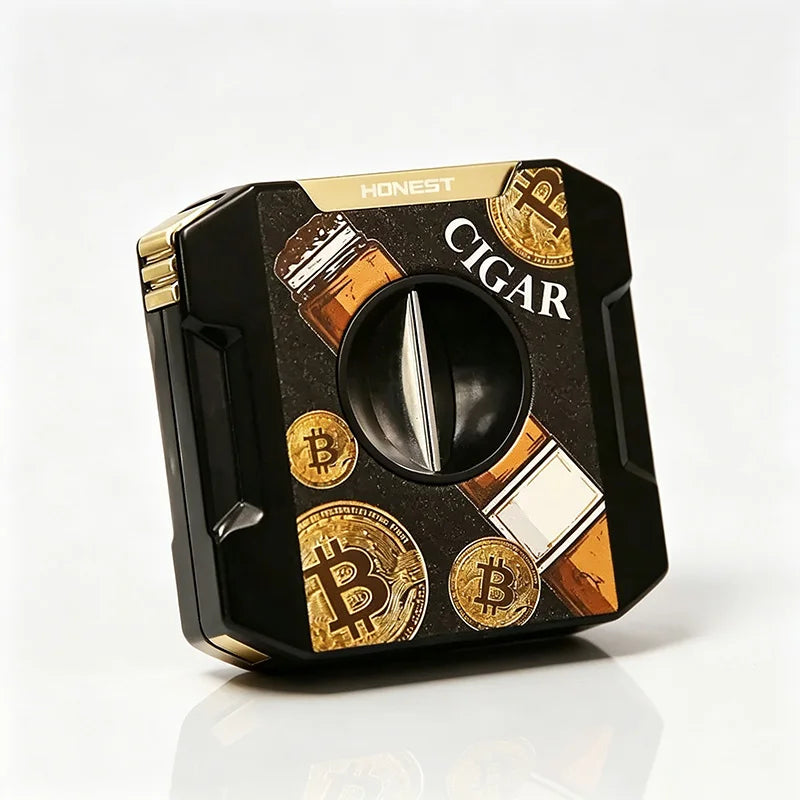 4-in-1 Cigar Cutter with V-Cut, Straight Cut & Punch — Quadrant Reserve