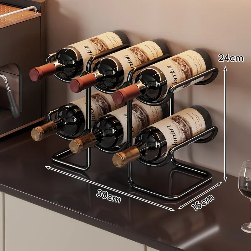 Tiered Wine Bottle & Glass Rack — Cellar Reserve