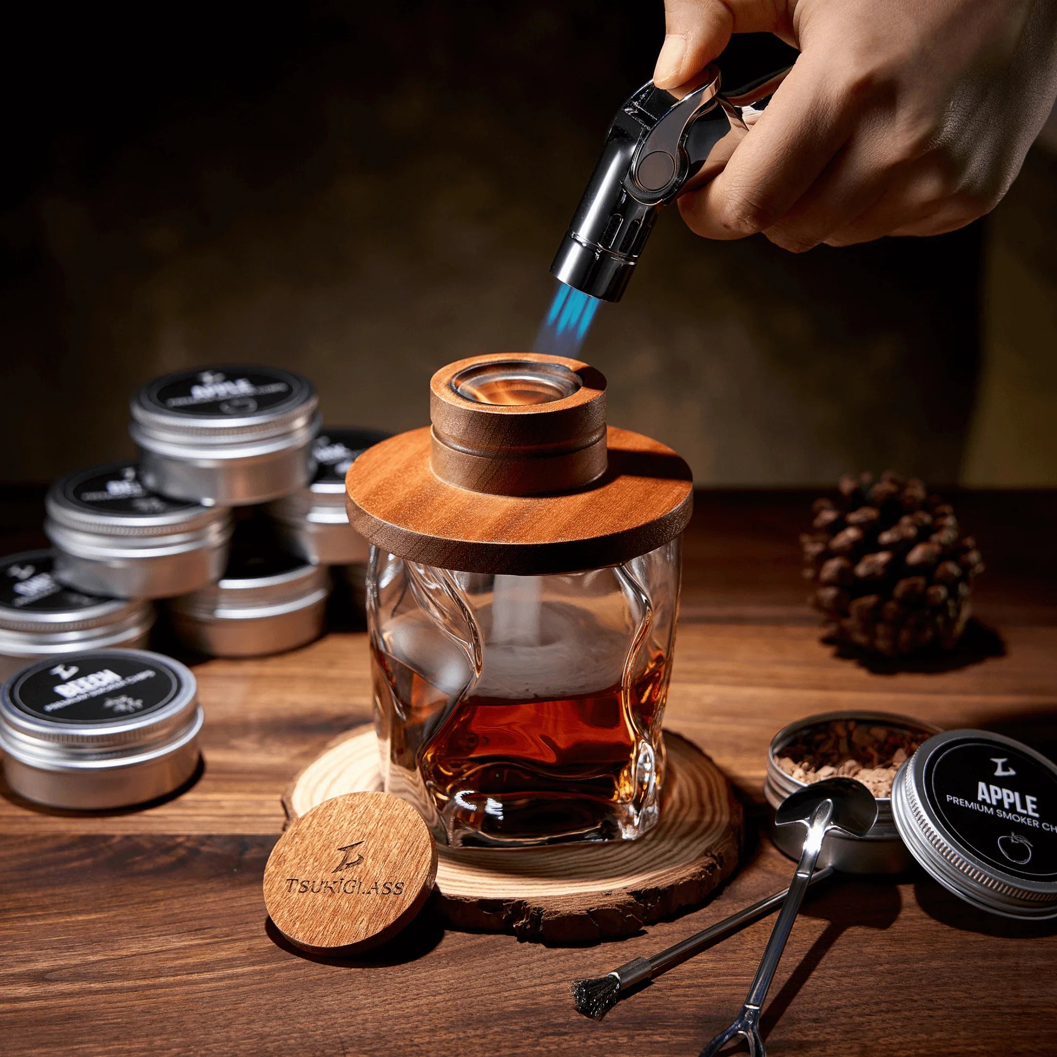 Whisky & Cocktail Smoker Kit with Torch — Tsuki Reserve