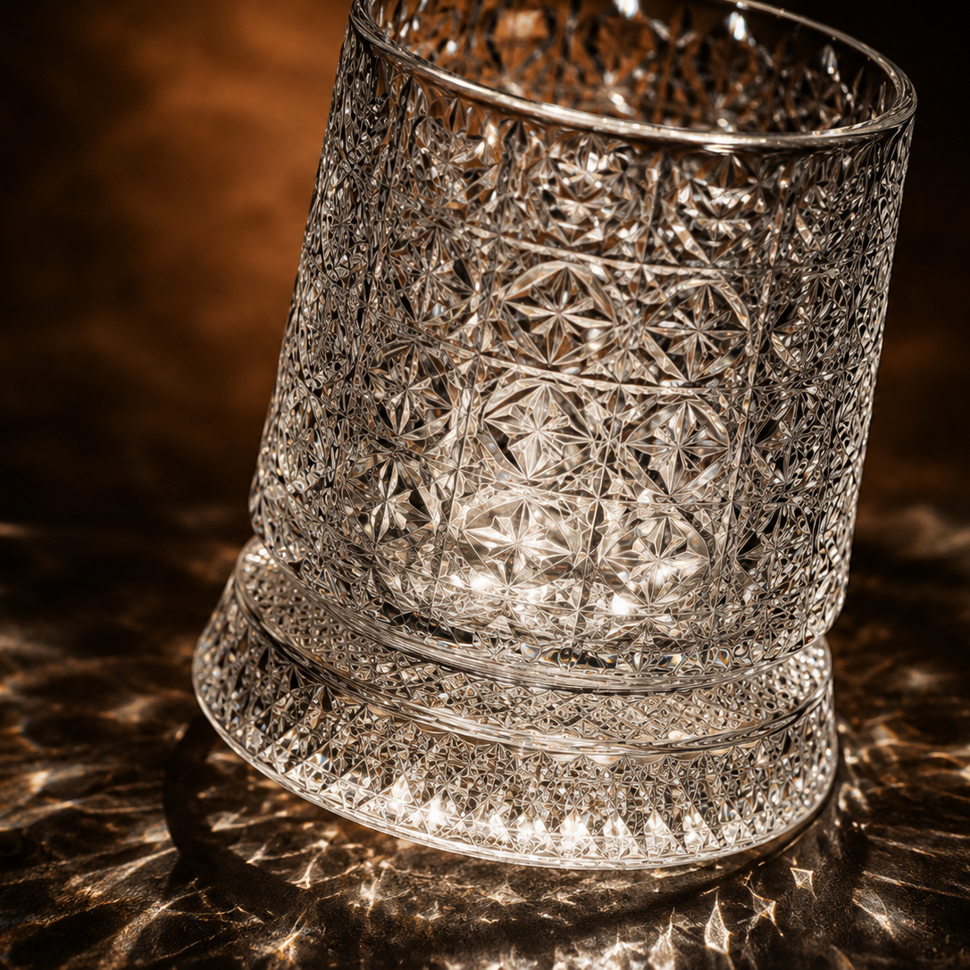 360° Spinning Crystal Whisky Glass — Astra Reserve