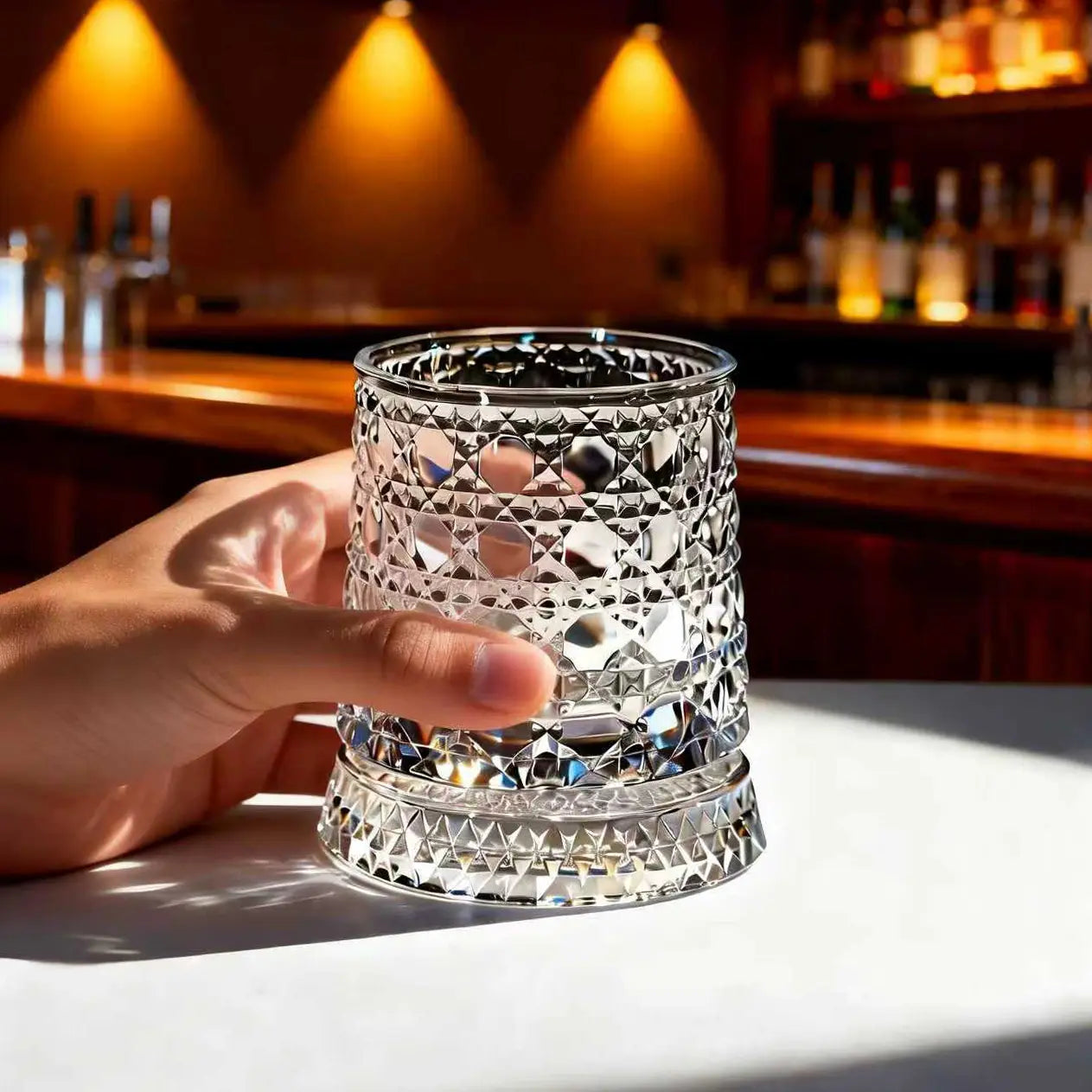 360° Spinning Crystal Whisky Glass — Astra Reserve