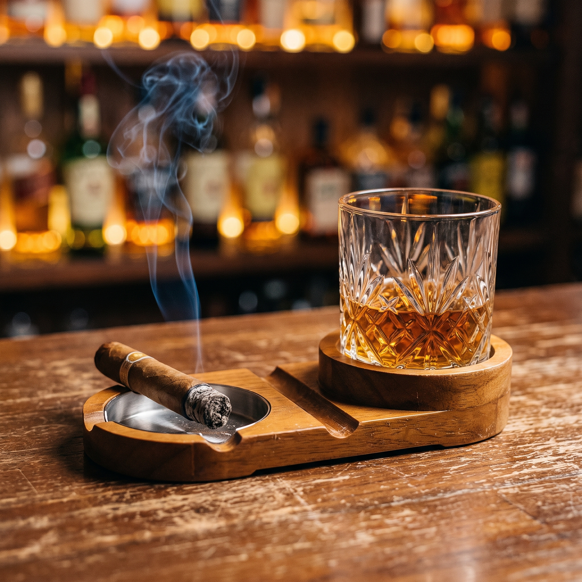 Cigar Ashtray & Whisky Tray — home bar
