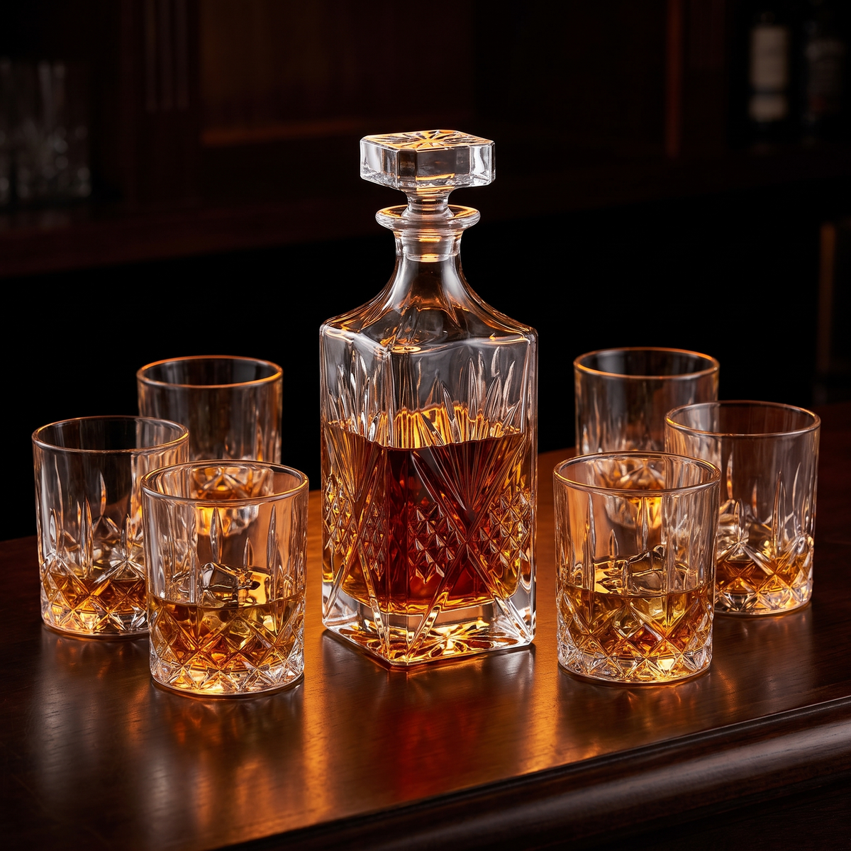 Prague Reserve — Classic Cut decanter & 6 glasses