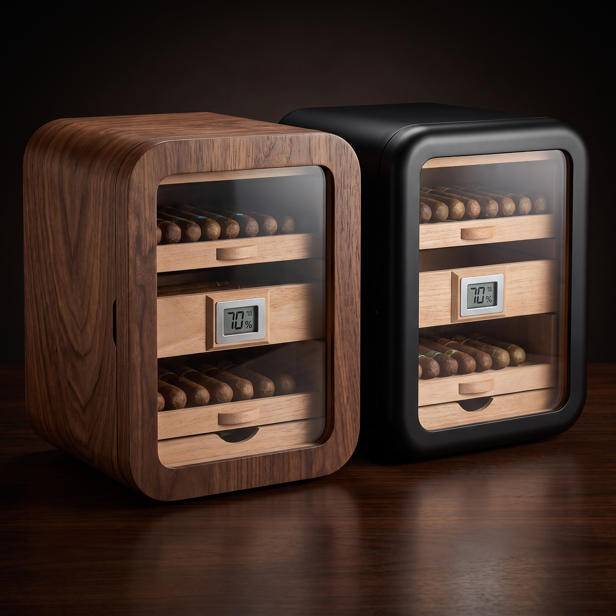 Vitrine Reserve — Brown & Black finishes